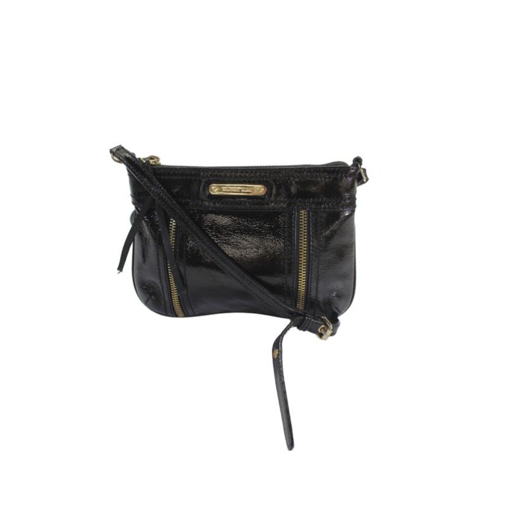 Michael Michael Kors Womens Zipper Detail Flat Small Crossbody Handbag Black